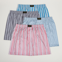 UOKIN Factory Boxers 100% Polyester, entrejambe 4 pouces, nouveau motif rayé, respirants, coupe ample et large, pour l'été, vente en gros