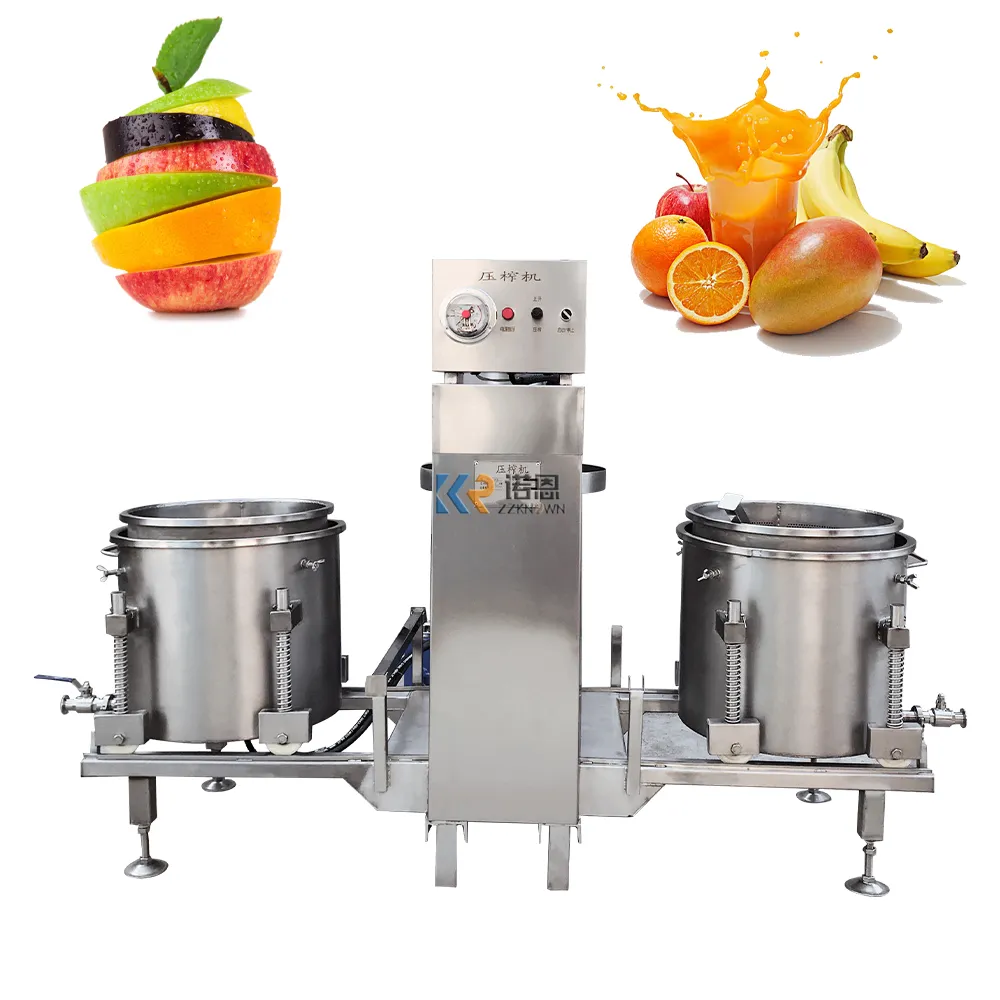 Hydraulic Fruit Vegetable Juice Filter Press Herbal Residue Filter Juicer Extractor Double Barrel Herb Tea Juicing Machine