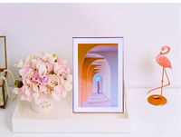 Vente en gros de peinture murale personnalisée pour décoration intérieure cadre photo en métal toile cristal peinture en porcelaine