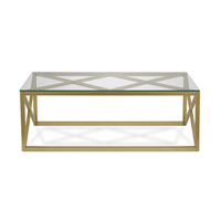 Table basse de style moderne en bois massif avec plateau en verre, design nordique créatif et luxueux, pour la maison, vente en gros