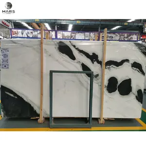 Factory Price Bulk Panda White Marble Slab Natural Stone For Wholesale