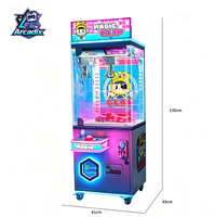 Marwey Machine de jeu d'arcade commerciale d'intérieur à monnayeur, grue à pinces double pour poupées et jouets de collection, machine à griffes à cadeaux à vendre