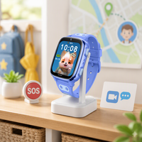 Montre connectée pour enfants avec carte SIM 4G Android, appels, GPS, écran OLED IP68, suivi du sommeil, pour garçon et fille