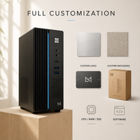PC Desktop Komersial Baru Zhaoxin KX-U6780A 8 Core 2.7GHz 16GB DDR4 512GB M.2 NVMe SSD LCD Bisnis