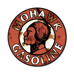 Letreros Decorativos Redondos Personalizados de Metal de 30 cm, Placas Metálicas Vintage con Diseño de Gasolina, Motor, Gas, Impresas para Decoración de Garajes - Product Image 2