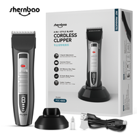 Tondeuse à poils pour animaux Shernbao PGC-660S 4 en 1, rechargeable, faible bruit, tondeuse professionnelle, emballage et logo OEM disponibles