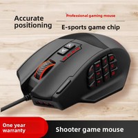 Ratón Mecánico para Juegos E-element X33 de 9 Botones, Modo Dual Inalámbrico/Alámbrico, Recargable, RGB, Programación de Macros, para FPS y Battle Royale