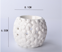 Diffuseur d'huiles essentielles aromatiques en céramique, lampe à parfum, chauffe-parfum portable, été, printemps, automne, blanc, gris