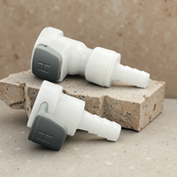BRT Acétal 1/4 "5/16" 3/8 "Tuyau Barb Droit Non Valvé Plastique Connexion Rapide Déconnexion Coupleur Insert