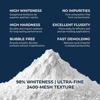Poudre de gypse blanche 2400 Mesh, poudre de moulage extra dure pour les arts et l'artisanat DIY pour enfants, sculpture en gypse, artisanat de Noël DIY