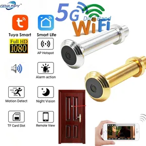 5 גרם 2.4g כפול להקה wifi חדש tuya 16 מ מ מ מ קוטר רחב זווית עין חתול אינפרא אדום לילה חזון peeole pole wifi מצלמת פעמון שמע - Product Image 3