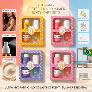 Lozione Corpo Estiva, Gel Doccia, <span class=keywords><strong>Profumo</strong></span> Spray con Fragranza Agrumata e Caramellata, <span class=keywords><strong>Profumo</strong></span> Duraturo per Donne Moderne - Product Image 1