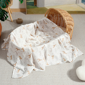 도매 모슬린 포대기 담요 중립 우드랜드 아기 포대기 랩 수신 담요 남녀 공용 - Product Image 2