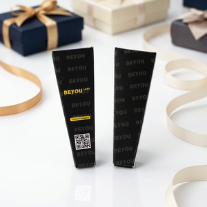 BEYOU LABS Black Trapezoidal Cone Shape Paper Smell Proof Roll <b>Box</b> Custom Packaging - Product Image 1