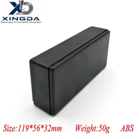 Boîtier en plastique noir rectangulaire, surface lisse, fixation par clip, boîte de jonction pour circuits imprimés, OEM ODM, boîtier personnalisé pour équipement électronique