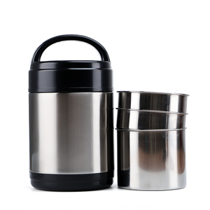 Grande capacité multicouche portative de récipient de nourriture de boîte à lunch en acier inoxydable à double couche pot de Nourriture isolé sous vide - Product Image 1