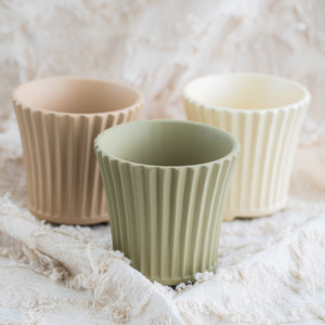 Pot de fleurs en céramique rayé de style <span class=keywords><strong>japonais</strong></span> petit bassin de bureau simple décor à la maison plusieurs options de couleur jardinières de salon - Product Image 3