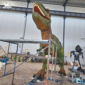 Statue de dinosaure statique en caoutchouc souple vert de <span class=keywords><strong>8</strong></span> mètres de Haichuan grandeur nature pour l'aménagement paysager et les occasions publiques à vendre - Product Image 4