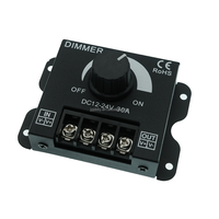 Variateur de lumière LED DC 12V-24V 30A, contrôleur numérique PWM à gradation progressive pour bande LED et lampe monochrome