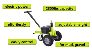 Remolque de caravana eléctrica Dolly 2800lbs Capacidad Remolque Mover con ajuste de bola de 2 "Remolque de energía eléctrica Dolly con 3 ruedas - Product Image 4