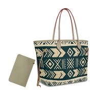 Bolsa Tote Personalizable con Tu Diseño, MOQ 1 Pieza, Bolso de Mano Personalizado DIY, Estampado Floral Oriental Vintage, Bolsa Tote de Gran Capacidad