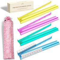 Accessoire de jeu de Mahjong : Règle de placement de tuiles transparente et colorée, portable, écologique, durable, pour les soirées en famille et les jeux de société multijoueurs