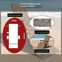 Housse de chaise de plage en microfibre double face, serviette absorbante à séchage rapide pour chaise longue de piscine