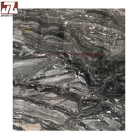 Dalle de pierre naturelle en marbre gris vague Grand carrelage mural poli pour salle de bain Villa Table à manger pour escaliers et marches