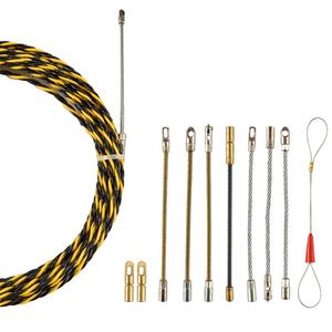 <span class=keywords><strong>Precio</strong></span> de fábrica Dia 4,5mm * 20m de largo Amarillo y Negro Extractor de cable eléctrico PET trenzado de 3 cables Cinta de pescado con resorte guía - Product Image 2