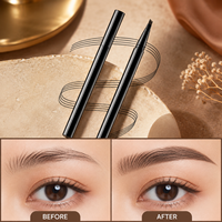 Crayon à sourcils liquide 4 pointes imperméable OEM sous marque privée, stylo à sourcils 3D naturel longue tenue, maquillage des yeux précis, vente en gros