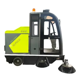 Venta directa de fábrica Supnuo máquina de limpieza de césped artificial barredora de pisos Street Sweeper Road cerrado camión de limpieza