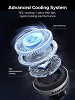 Chargeur de voiture sans fil certifié Qi2, robuste, charge rapide 25W, refroidissement TEC, protection contre la surchauffe, compatible avec tous les smartphones
