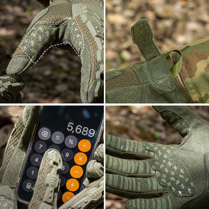 Gants tactiques à doigts rigides en camouflage noir pour la chasse en plein air, le paintball, le travail, la moto, l'escalade, pour hommes, vente en gros - Product Image 2