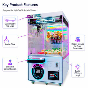Neofuns Machine à griffes Neo de 44 pouces avec logo personnalisable, <span class=keywords><strong>bande</strong></span> lumineuse RGB, CE ROHS, jeu de griffes géantes pour grands jouets en peluche - Product Image 4