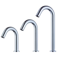 Vente en gros Robinet à détecteur de mouvement automatique Robinet de lavabo monotrou en acier inoxydable Robinet en céramique sans contact pour eau chaude et froide