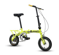 Vélo de montagne pliable motorisé à vitesse unique, ultra-léger, portable, pour adulte, avec frein à disque, en acier, 12 pouces, vente en gros