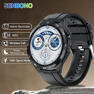 นาฬิกาอัจฉริยะ SENBONO HK4 กันน้ำ IP68 หน้าจอ AMOLED รองรับการโทรแบบไร้สาย โหมดกีฬาหลากหลายรูปแบบ NFC ตรวจจับการนอนหลับ ฟิตเนสสำหรับผู้ชาย - Product Image 1
