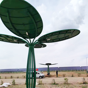 Custom <b>Solar</b> Powered Metal Tree <b>Light</b> With LED White Lighting Outdoor Green Landscape Garden Decoration Lamp DZ02 Garden <b>Light</b> T - Product Image 5