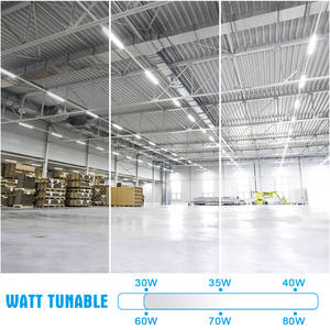 30W-80W CCT sintonizable tira de LED seleccionable Luz de Bahía baja 4ft-8ft luces de listón con 3500K-5000K 60W 70W 40W 35W lámpara - Product Image 4
