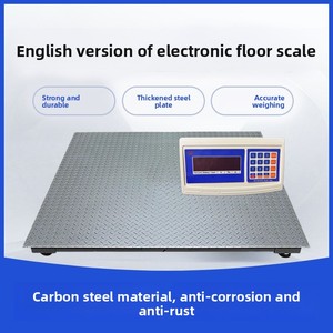 Englische LCD-Anzeige Kleine Elektronische Bodenwaage Verstärkte Hochpräzise Kohlenstoffstahl-Plattform SCS Anpassbar - Product Image 3