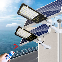 Lampe solaire LED de rue à puissance élevée, à séparation automatique, personnalisable, étanche IP65, lumière du jour 5000K, en alliage d'aluminium, télécommande extérieure