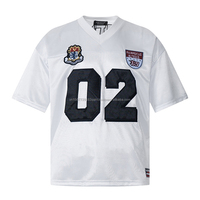 Camiseta Deportiva Casual de Verano para Hombre, con Parche Bordado con Número, Holgada, Transpirable, de Secado Rápido, Anti-UV, 100% Algodón Jersey, Cuello Redondo