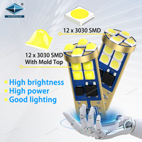 OEM-bombillas led t10 para coche, 12v, 24v, 194 canbus, interior, w5w, 3030 SMD, amarillo, accesorios de luces para coche