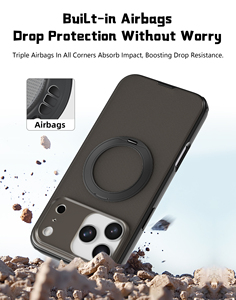 Funda con Soporte y Textura 3D Premium, Magnética, Antigolpes, Delgada, con Agarre Fuerte para <span class=keywords><strong>iPhone</strong></span> 17 16 15 <span class=keywords><strong>Pro</strong></span> <span class=keywords><strong>Max</strong></span> - Product Image 2