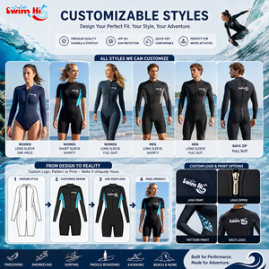 <span class=keywords><strong>Combinaison</strong></span> <span class=keywords><strong>de</strong></span> plongée en néoprène OEM pour femmes, 5 couleurs, style fermeture éclair sur la poitrine, <span class=keywords><strong>combinaison</strong></span> <span class=keywords><strong>de</strong></span> plongée imperméable une pièce pour adultes, service entièrement personnalisé - Product Image 4