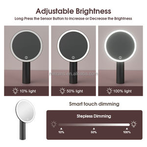 Großhandel LED Make-up Spiegel 200mm Runde Weißlicht ABS Kosmetik spiegel für zu Hause Badezimmer - Product Image 5