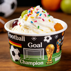 Vasos Biodegradables Pequeños para Helado con <span class=keywords><strong>Tapa</strong></span> y Cuchara, Certificados para Alimentos, OEM para Fiestas, Suministro de Fábrica - Product Image 1