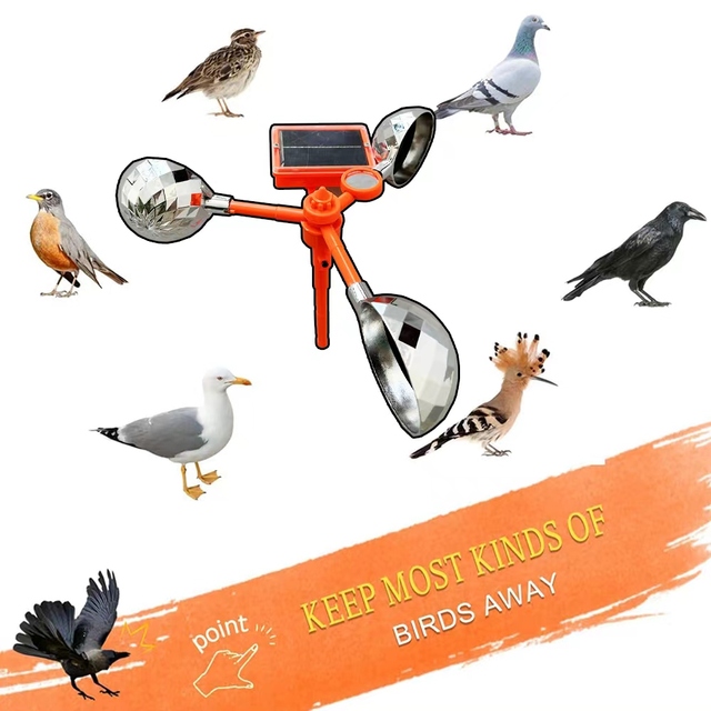 Reflective Bird RepellerWindmill Bird RepellerSound Deterrent PigeonsBirdsCan Be Used in GardensOrchardsWoodlandsFarms
