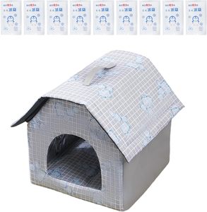 Cooling Cat House <b>Bed</b> for Outdoor Indoor Waterproof Insulated Cat House 9 Ice Packs Shelter Pet Folding <b>Portable</b> Cat House <b>Bed</b> - Product Image 3