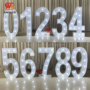 Custom Warm <b>Light</b> Up LED Number Letter Sign PVC Marquee Digital Letter Prop for Wedding Engagement Anniversary Birthday Party - Product Image 6